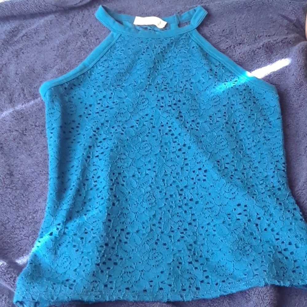Aqua green top. Wear once. Make offers